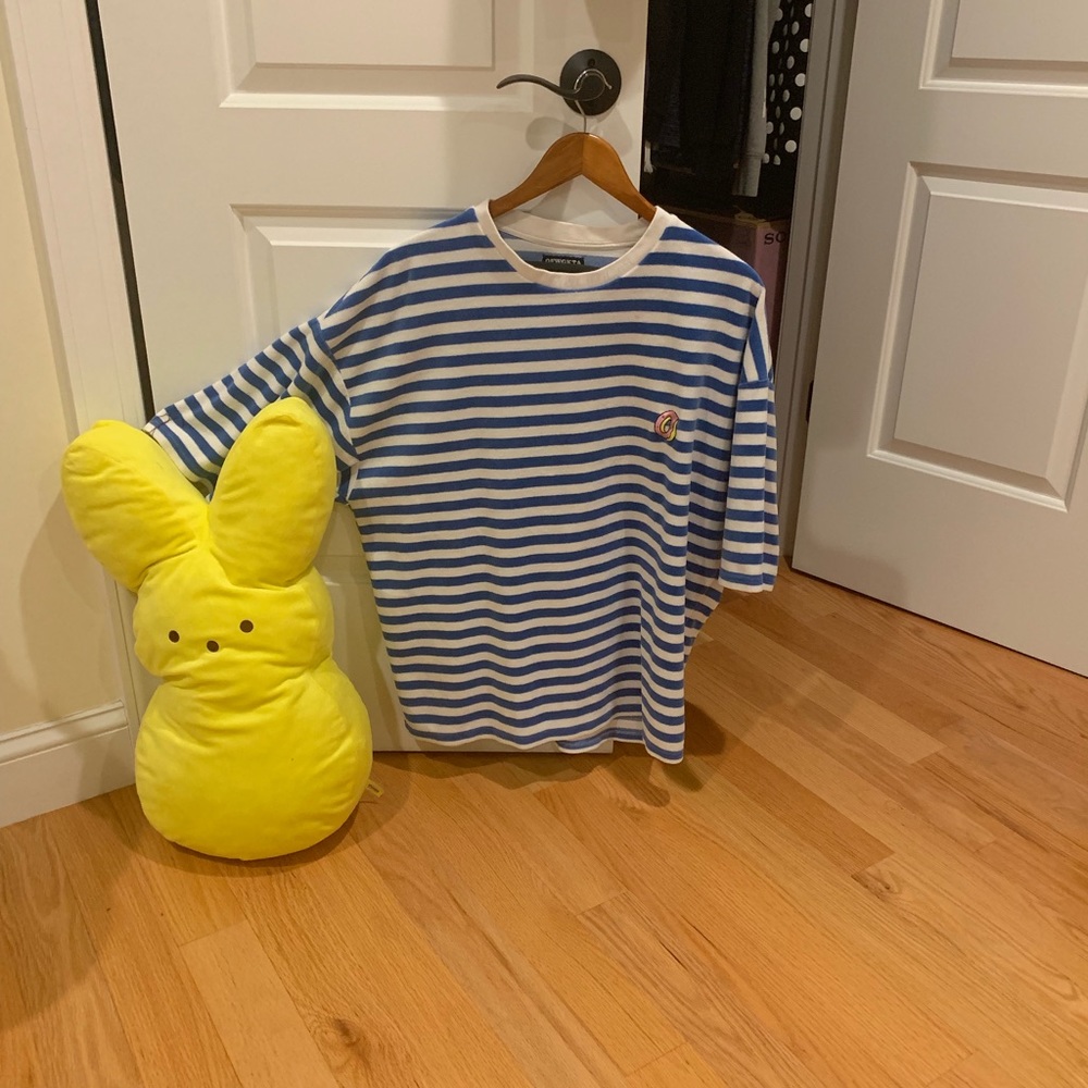 OF Blue/White Striped T-Shirt OFFERS OPEN